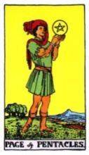 tarot card deck rider waite THE PAGES OF PENTACLES